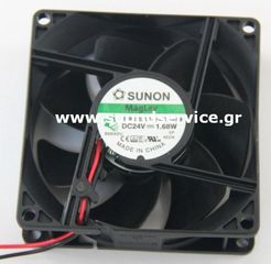 ΑΝΕΜΙΣΤΗΡΑΣ 24V DC 80x80x25mm 2-C 1,68W 0,07A 69m3/h 33dBA SUNON