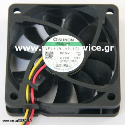 ΑΝΕΜΙΣΤΗΡΑΣ 24V DC 60x60x15mm 3-C 2,02W 0,08A 44.85m3/h 34dBA SUNON