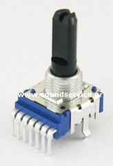 14mm STEREO 20KB ΠΟΤΕΝΣΙΟΜΕΤΡΟ ΠΕΡΙΣΤΡΟΦΙΚΟ ΣΑΣΙ 7-PIN ΑΞΟΝΑΣ 15MM FLAT + ΚΛΙΚ ΚΕΝΤΡΟ 203B