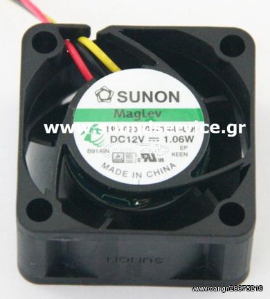 ΑΝΕΜΙΣΤΗΡΑΣ 12V DC 40x40x20mm 3-C 0,09 1,06W 18m3/h 27dBA SUNON