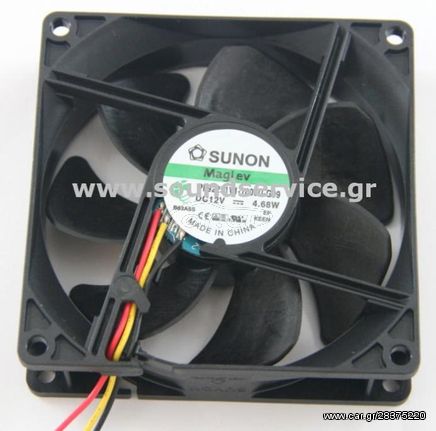 ΑΝΕΜΙΣΤΗΡΑΣ 12V DC 92x92x25mm 3-C 0,39A 4,68W 127m3/h 45dBA SUNON