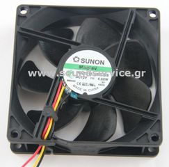 ΑΝΕΜΙΣΤΗΡΑΣ 12V DC 92x92x25mm 3-C 0.39A 4.68W 127m3/h 45dBA SUNON
