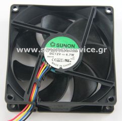 ΑΝΕΜΙΣΤΗΡΑΣ 12V DC 92x92x25mm 4-C 4.7W 127.42m3/h 47dBA ΡΟΥΛΕΜΑΝ SUNON