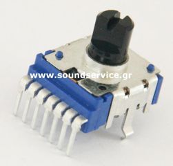 14mm STEREO 10KA ΠΟΤΕΝΣΙΟΜΕΤΡΟ ΠΕΡΙΣΤΡΟΦΙΚΟ ΠΛΑΚΕΤΑΣ 7-PIN ΑΞΟΝΑΣ 6MM FLAT ΚΑΘΕΤΟ 103A