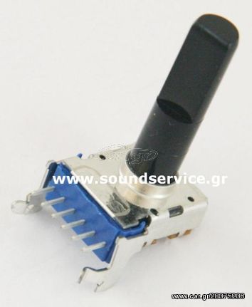 12mm STEREO 1KC ΠΟΤΕΝΣΙΟΜΕΤΡΟ ΠΕΡΙΣΤΡΟΦΙΚΟ ΠΛΑΚΕΤΑΣ 6-PIN ΑΞΟΝΑΣ 21mm FLAT 103C