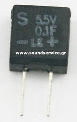 CAP 01/5,5/B ΠΥΚΝΩΤΗΣ ΜΝΗΜΗΣ BACKUP 0,1F 5,5V ΚΑΘΕΤΟΣ