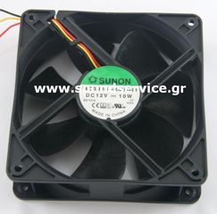 ΑΝΕΜΙΣΤΗΡΑΣ 12V DC 120x120x38mm 3-C 0,8A 10W 234m3/h 48dBA ΡΟΥΛΕΜΑΝ SUNON