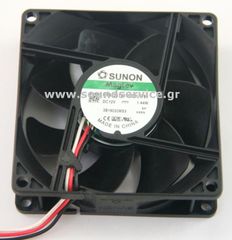 ΑΝΕΜΙΣΤΗΡΑΣ 12V DC 80x80x25mm 3-C-R 0.12A 1.44W 69m3/h 33dBA SUNON