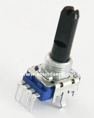 11mm MONO 100KB ΠΟΤΕΝΣΙΟΜΕΤΡΟ ΠΕΡΙΣΤΡΟΦΙΚΟ ΣΑΣΙ 4-PIN ΑΞΟΝΑΣ 17mm FLAT ALPS 104B