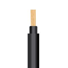 Καλώδιο τροφοδοσίας SOLAR με διατομή 10mm² H1Z2Z2-K σε μαύρο χρώμα κατάλληλο για φωτοβολταικά πάνελ
