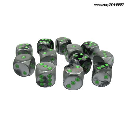 Gemini Polyhedral Black-Grey /green x12