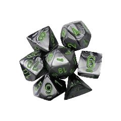 Gemini Polyhedral Black - Grey / green x7