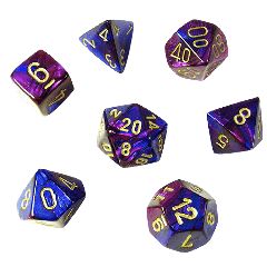 Gemini Polyhedral Blue-Purple/Gold x7