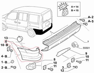 ΑΚΡΟ ΠΡΟΦΥΛΑΚΤΗΡΑ ΔΕΞΙ ΓΝΗΣΙΟ FIAT DOBLO 2000-2004