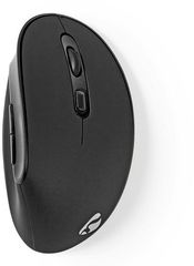 NEDIS ERGONOMIC WIRELESS MOUSE 1600 DPI 6-BUTTON BLACK - (ERGOMSWS100BK)