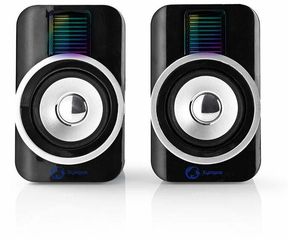 NEDIS GAMING SPEAKERS 2.0 RGB USB POWERED 3.5MM JACK 30 W - (GSPR20020BK)