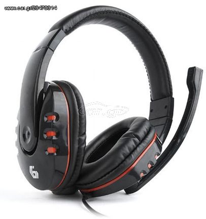 GEMBIRD GAMING HEADSET WITH VOLUME CONTROL GLOSSY BLACK - (GHS-402)