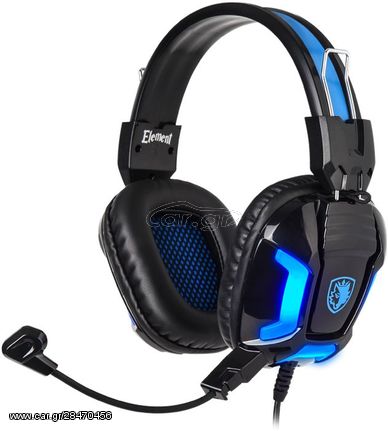 SADES GAMING HEADSET ELEMENT BLUE LED 3.5MM 40MM ΑΚΟΥΣΤΙΚΑ - (SA-702-BL)