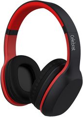 CELEBRAT BLUETOOTH HEADPHONES A18-BKRD WIRELESS ΚΑΙ WIRED ΜΑΥΡΟ ΚΟΚΚΙΝΟ