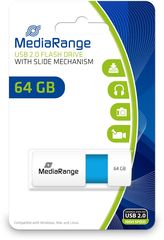 MEDIARANGE USB 2.0 FLASH DRIVE COLOR EDITION LIGHT BLUE 64GB - (MR974)