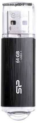 SILICON POWER USB FLASH B02 64GB USB 3.1 GEN1 ΜΑΥΡΟ - (SP064GBUF3B02V1K)