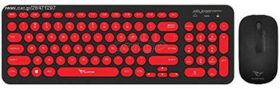 ALCATROZ WIRELESS MOUSE AND KEYBOARD JELLYBEAN A2000 B.RED - (A2000BR)