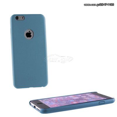 ΘΗΚΗ IPHONE 6S/6 4.7FACEPLATE ULTRA THIN LEATHER BLUE IDOL 1991