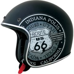 ΚΡΑΝΟΣ FX-76 ROUTE 66 VINTAGE HELMET MATTE BLACK 
