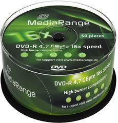 MEDIARANGE DVD-R 4,7 GB 16X CAKE50 - (MR444)