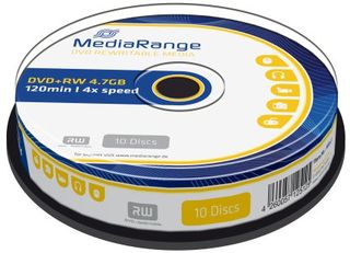 MR451 MEDIARANGE DVD+RW 4X CAKEBOX 10 PACK