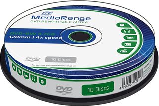 MEDIARANGE DVD-RW 4.7GB 4X REWRITABLE CAKE BOX 10ΤΕΜ - (MR450)