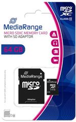 MEDIARANGE MICRO SDXC CLASS 10 WITH SD ADAPTOR 64GB - (MR955)