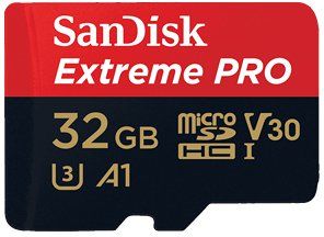 SANDISK EXTREME PRO MICROSD 32GB 100MB/S V30 UHS-I U3 A1 - (SDSQXCG-032G-GN6MA)