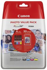 CANON ΜΕΛΑΝΙ INKJET CLI-551XLVP BK/C/M/Y & PHOTO PAPER - (6443B006)