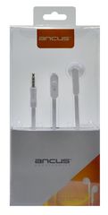 HANDS FREE ANCUS ZENO MONO 3.5 MM ΓΙΑ APPLE-SAMSUNG-HTC-SONY ΛΕΥΚΟ ΜΕ ΚΑΛΩΔΙΟ ΠΛΑΚΕ ΚΑΙ ΠΛΗΚΤΡΟ ΑΠΑΝΤΗΣΗΣ