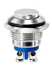 Διακόπτης START BUTTON 16mm 12-24V(ίσιο κεφάλι) Ασημί χρώμα(αλουμινίου)..SoundStreet....