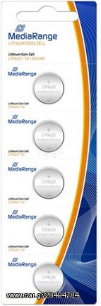 ΜΠΑΤΑΡΙΑ ΛΙΘΙΟΥ MEDIARANGE COIN CELLS CR1620 3V (5 PACK) - (MRBAT130)