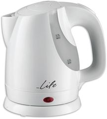 LIFE WK-004 PLASTIC ELECTRIC KETTLE 1L WHITE