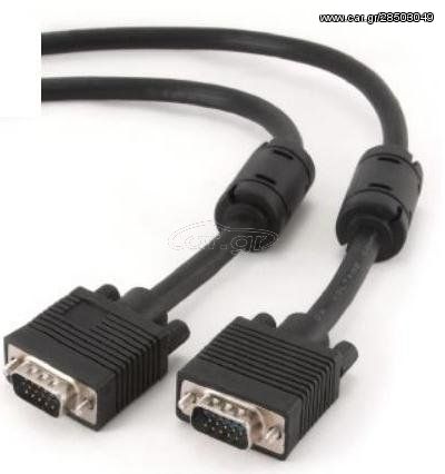 CABLEXPERT PREMIUM DUAL-SHIELDED VGA CABLE WITH FERRITE CORES 5M BLACK - (8716309074193)