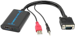 POWERTECH ΜΕΤΑΤΡΟΠΕΑΣ ΑΠΟ VGA-USB-3.5MM AUDIO JACK ΣΕ HDMI 1.4V, 0.20CM - (CAB-H070)