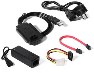 POWERTECH CONVERTER USB 2.0 ΣΕ IDE & SATA ΜΕ ΤΡΟΦΟΔΟΣΙΑ 0.8M - (CAB-U122)