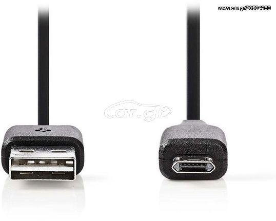 NEDIS USB 2.0 ON-THE-GO CABLE MICRO B MALE-A FEMALE 0.2M BLACK - (CCGP60515BK02)