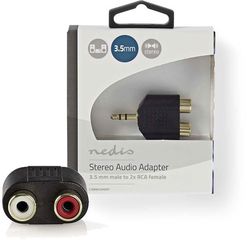 NEDIS STEREO AUDIO ADAPTER 3.5 MM MALE-2X RCA FEMALE - (CABW22940AT)