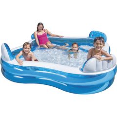 Intex Οικογενειακή Φουσκωτή Πισίνα με Προσκέφαλα - Swim Pool
