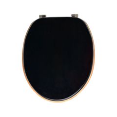 Καπάκι λεκάνης Bamboo Essentials σε μαύρο χρώμα
