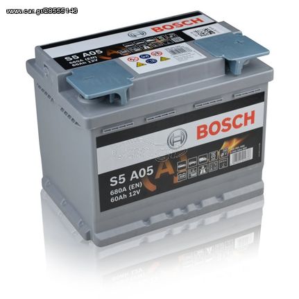 Μπαταρία Αυτοκινήτου Bosch S5A05 12V 60Ah 680A - AGM -START.STOP