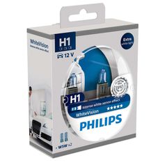 Λάμπες Philips H1 White Vision 12V 55W 3700K 60% Περισσότερο Φως 12258WHVSM