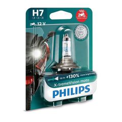 Λάμπα Philips H7 X-Treme Vision Moto 130% Περισσότερο Φως 12972XV+BW
