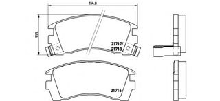 Σετ Τακάκια BREMBO P56064