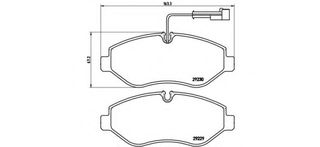 Σετ Τακάκια BREMBO P56066